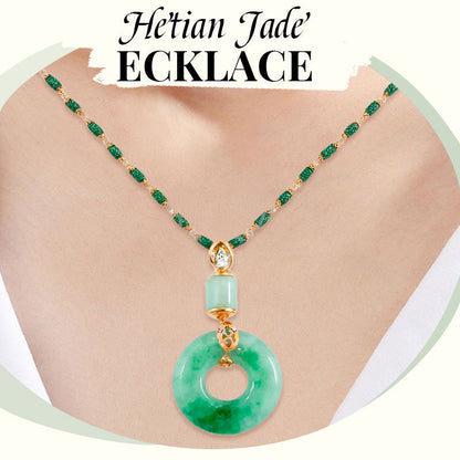 🔥2025 HOT SALE🔥 Hetian Jade Peace and Blessing Necklace