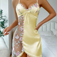 💥Hot Sales-49% OFF💖FLORAL LACE OPEN BACK SATIN NIGHTGOWN
