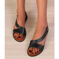 Fish-mouth Rivet Open Toe Flat Sandals