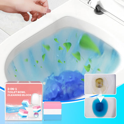 3-in-1 Toilet Bowl Cleaning Block – Deodorizes, Cleans, Sterilizes