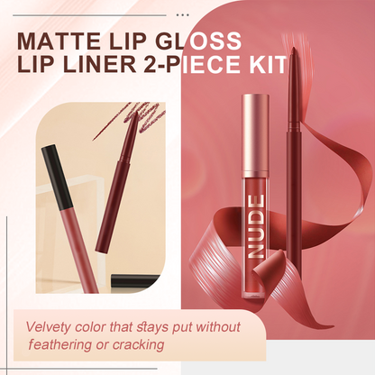 Matte Lip Gloss & Lip Liner 2-Piece Kit