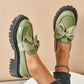 Chic Sweet Platform Loafers with Bow