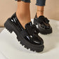 Chic Sweet Platform Loafers with Bow